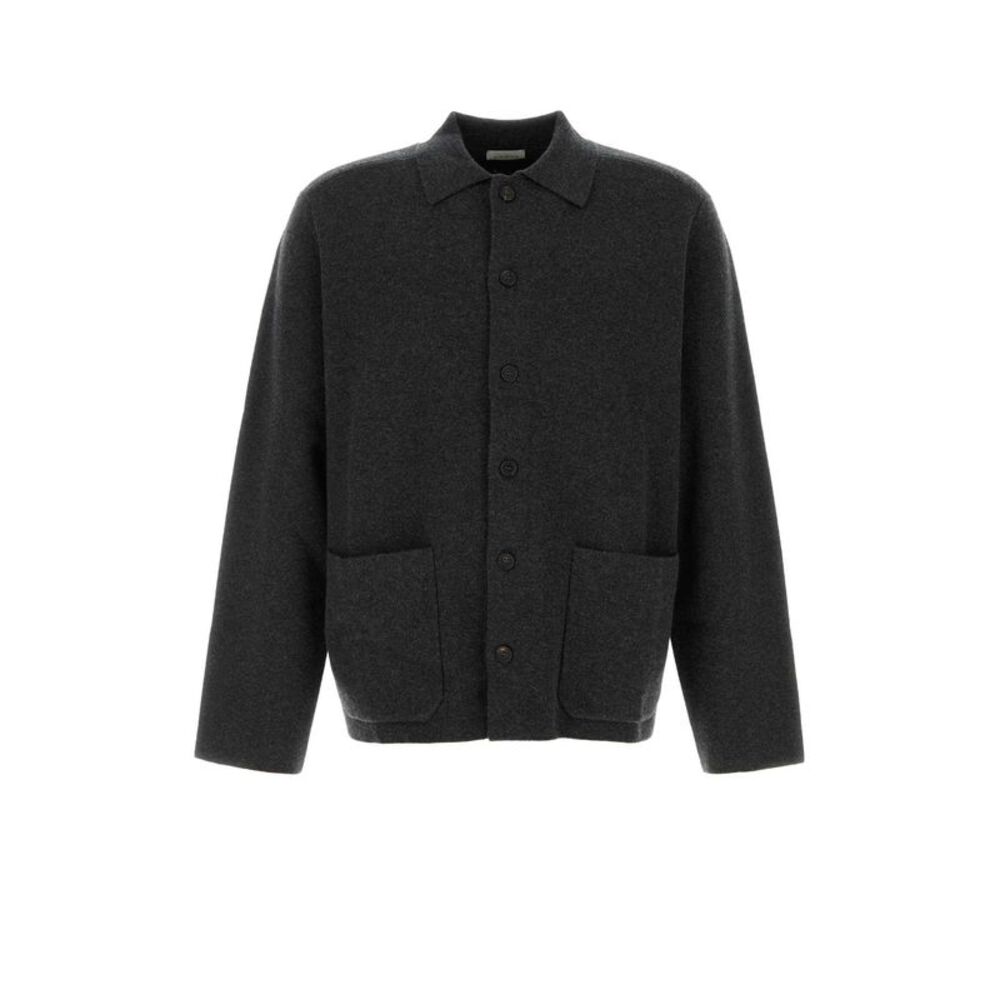 Le Kasha Men Charcoal Cashmere Cardigan